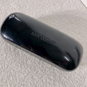 Ann Taylor Shiny Black Hard Glasses Case